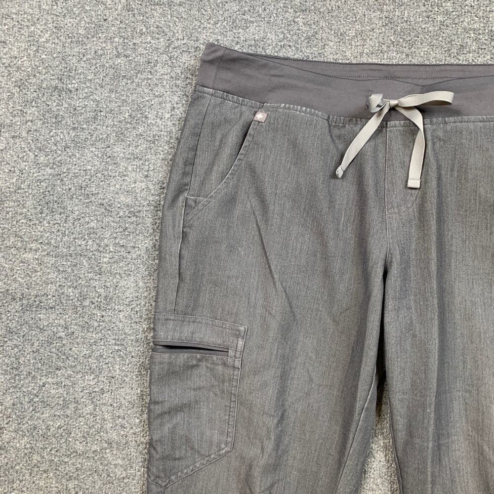 Figs Joggers Womens M Medium Gray Zamora Scrub Stretch Cargo Drawstring Pants - Picture 3 of 14
